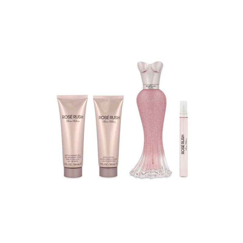 Set Paris Hilton Rosé Rush EDP 100Ml + Bl 90Ml + Sg 90Ml + 10Ml