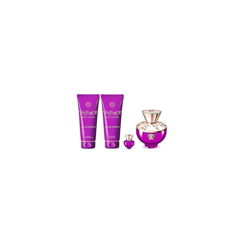 Set Versace Dylan Purple EDP 100Ml + Sg 100Ml + Bl 100Ml + EDP 5Ml