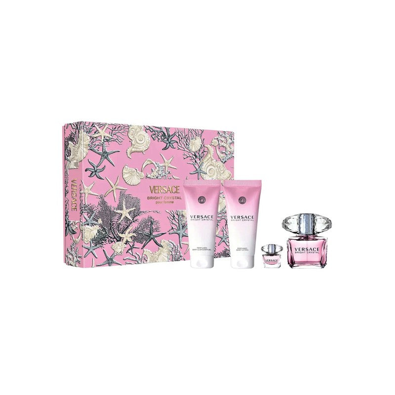 Versace Bright Crystal Set EDT 90 + Body Lotion 100 + Bath Shower Gel 100 + EDT 5