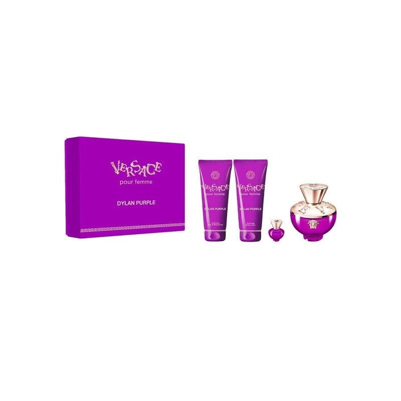 Versace Dylan Purple Set EDP 100 + Bath Shower Gel 100 + Body Lotion 100 + EDP 5
