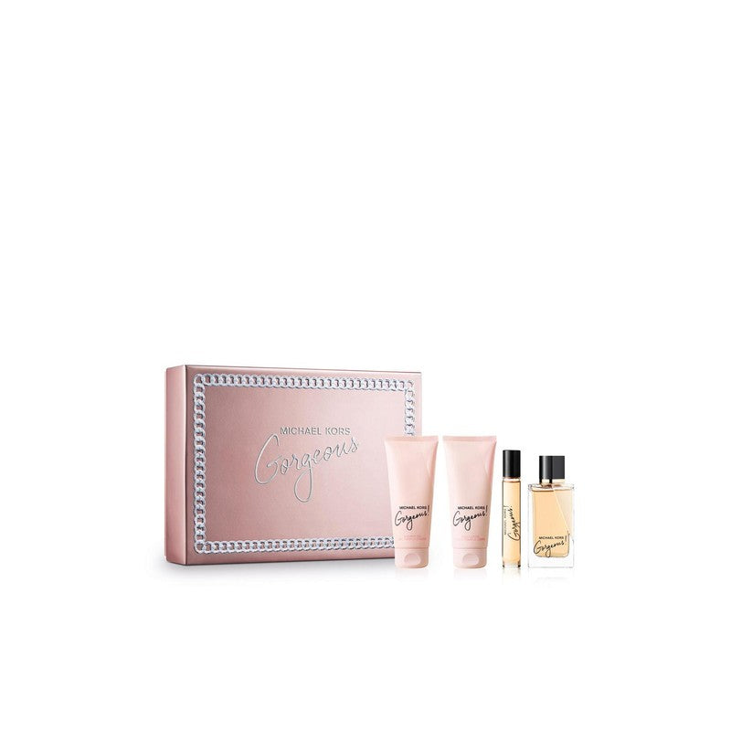 Set Michael Kors Gorgeous EDP 100Ml + Bl 100Ml + Sg 100Ml + EDP 5Ml