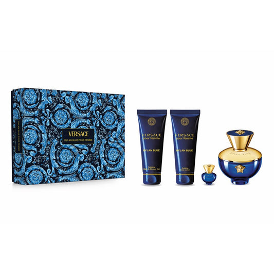 Set Versace Dylan Blue EDP 100Ml + 5 Ml + Sg 100Ml + Bl 100Ml