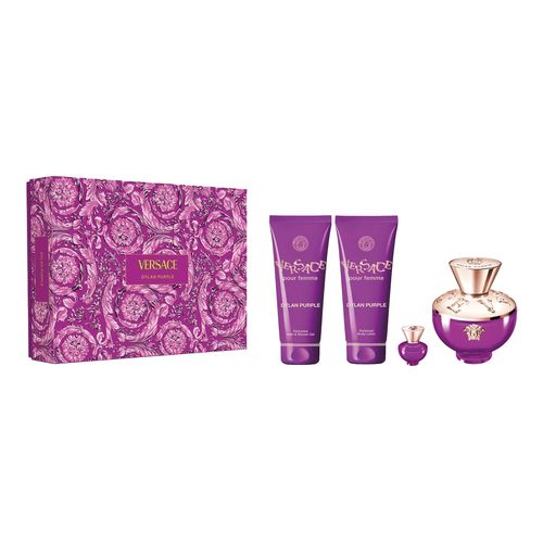 Set Versace Dylan Purple EDP 100Ml + Sg 100Ml + Bl 100Ml + EDP 5Ml