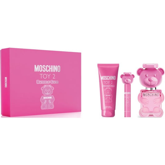 Set Moschino Bubble Gum EDT 100Ml + Bl 100Ml + EDT 10Ml