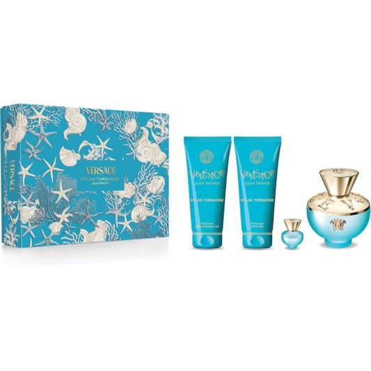 Versace Dylan Turquoise Set EDT 100 + Bath Shower Gel 100 + Body Gel 100 + EDT 5
