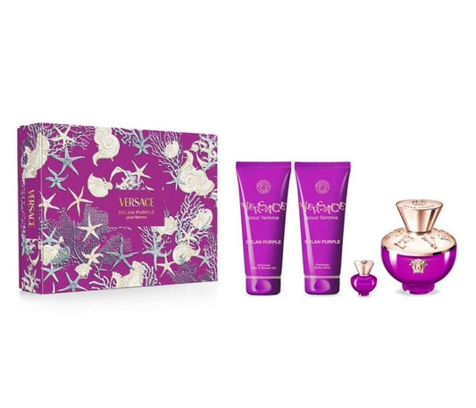 Versace Dylan Purple Set EDP 100 + Bath Shower Gel 100 + Body Lotion 100 + EDP 5